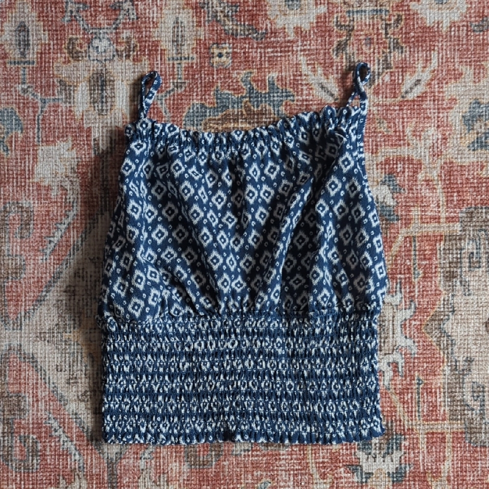 Only Blue and White Patterned Camisole